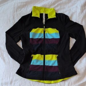 lululemon athletica Black Jacket with Multicolor Stripes